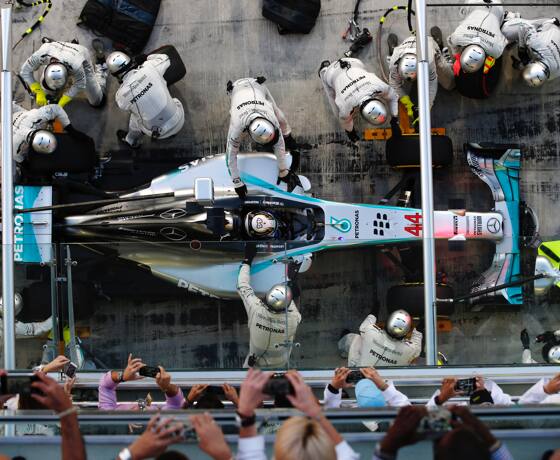f1 car paddock
